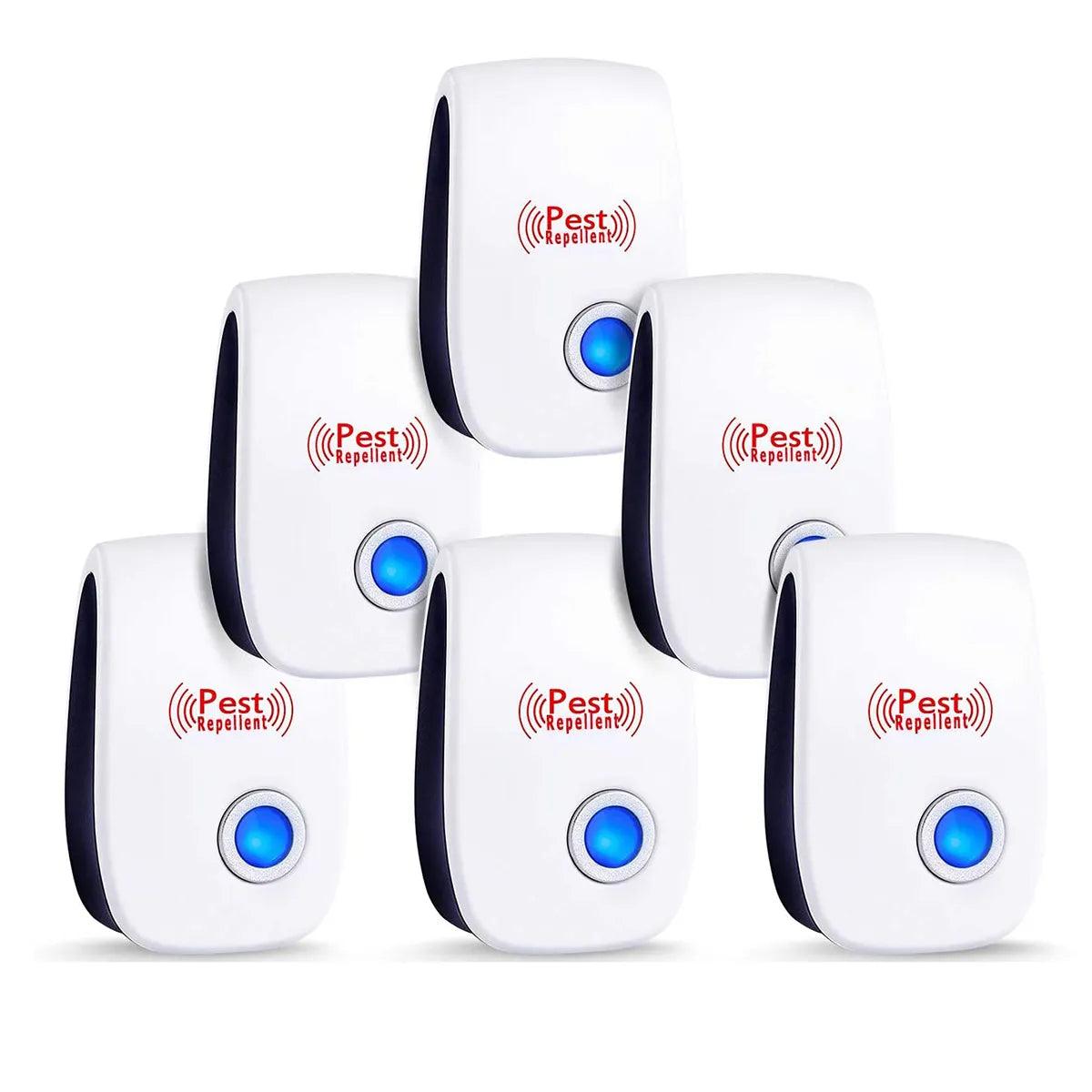 3/4/6 Pack Ultrasonic Electronic Mosquito Repellent Mouse Cockroach Spider Mosquito Repellent Household Insecticide - Outdoorsavage