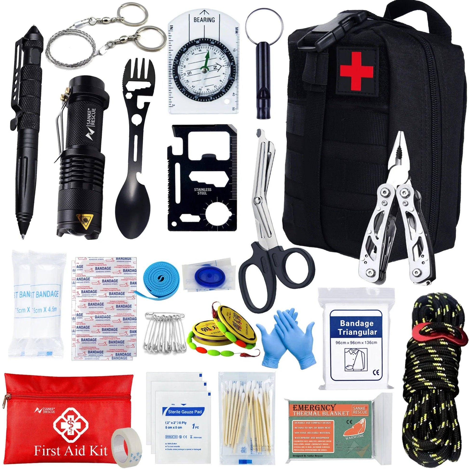 Tactical First Aid Kit In The Car Military Acessories Survival Kits Camping Equipments Medical Bag Self-defense EDC Pouch ifak - Outdoorsavage