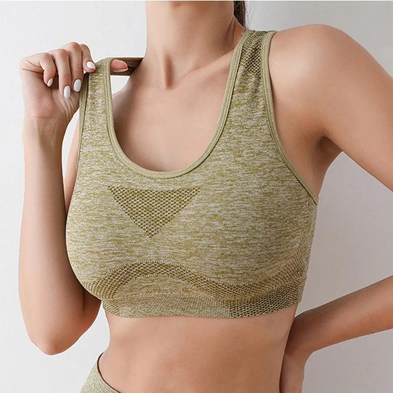 Women Sports Bra Top Push Up Fitness Yoga Bra Underwear Sport Tops For Women Breathable Running Vest Gym Wear - Outdoorsavage