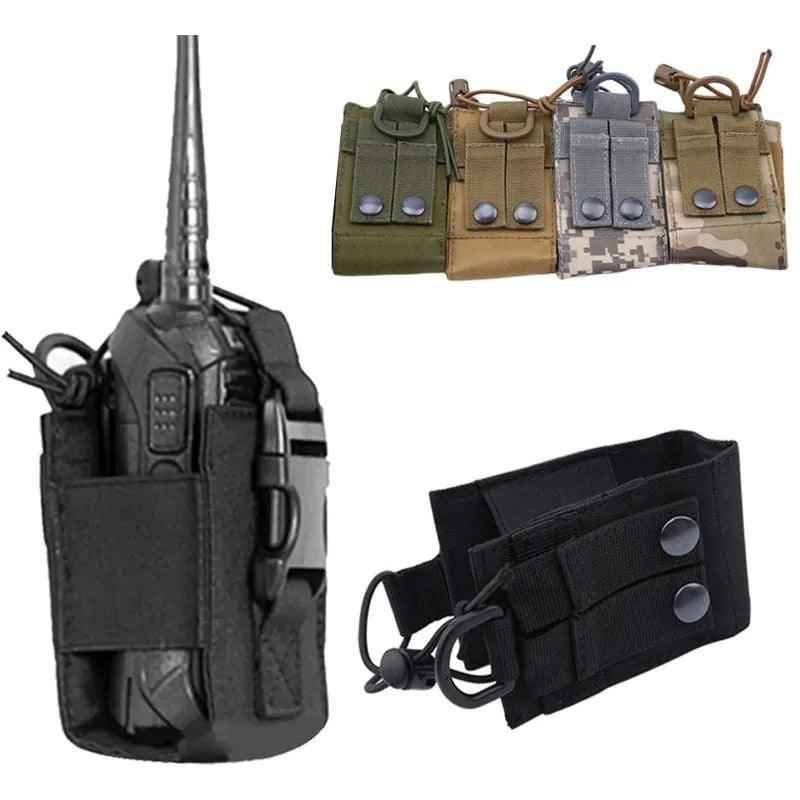 2023 Tactical Radio Pouch Hunting Walkie Talkie Holder Interphone Hanging Bag Military Molle Nylon Magazine Pouch Pocket Caza - Outdoorsavage