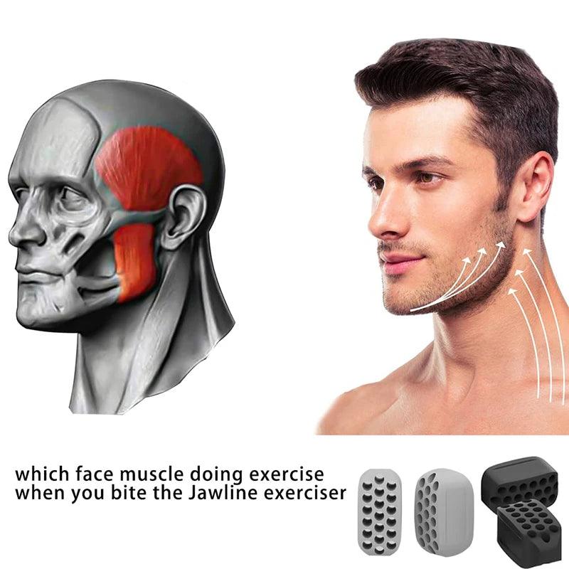 Silicone Jaw Exerciser Facial Toner & Jawline Fitness Ball Neck Toning Equipment Facial Beauty Tool Double Chin Exerciser - Outdoorsavage