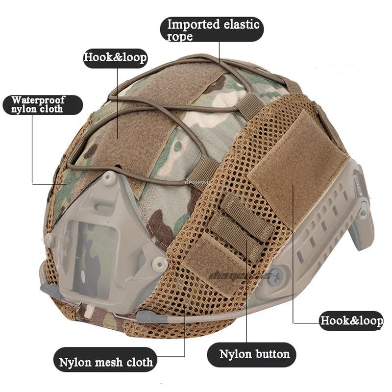 Tactical Helmet Cover for Fast MH PJ BJ Helmet Airsoft Paintball Helmet Cover Military Accessories - Outdoorsavage