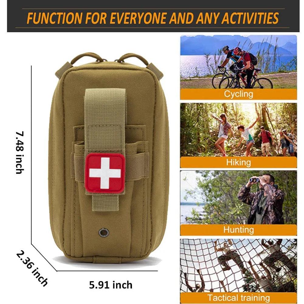 Tactical First Aid Kit Military Medical Pouch EMT Camping Gear Molle For Trauma Tourniquet Bandage Emergency Survival Gear - Outdoorsavage