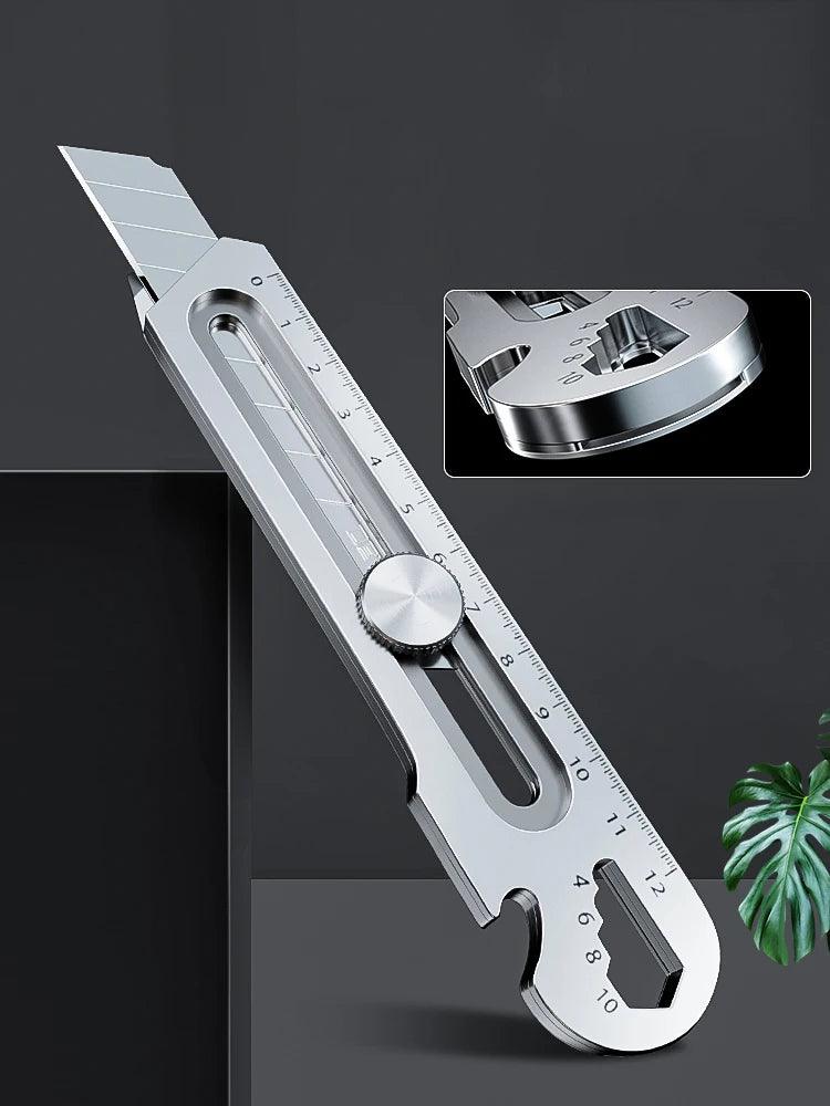 Multifunctional Pocket Utility Knife Stainless Steel Multitool knives 6 In 1 нож Couteau سكين Unboxing Cutter Office Stationery - Outdoorsavage