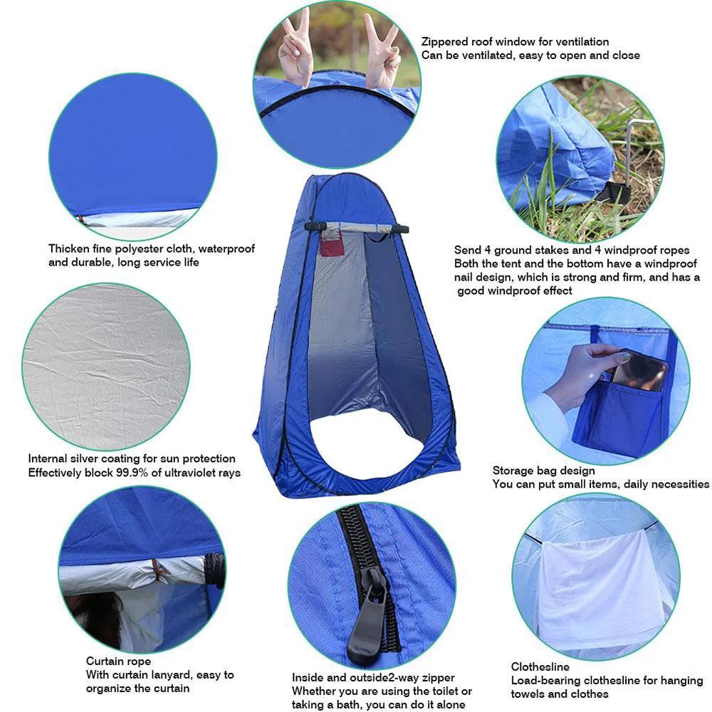 Portable Outdoor Camping Tent Shower Tent Simple Bath Cover Changing Fitting Room Tent Mobile Toilet Fishing Photography Tent - Outdoorsavage