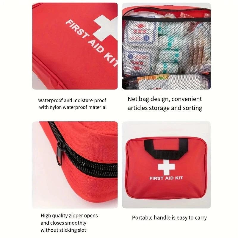 Emergency First Aid Kit With 184 Pieces, Portable Survival First Aid Kit For Home Outdoor Rescue - Outdoorsavage