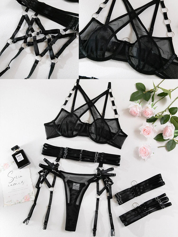 Sexy Lace Garter Lingerie Set
