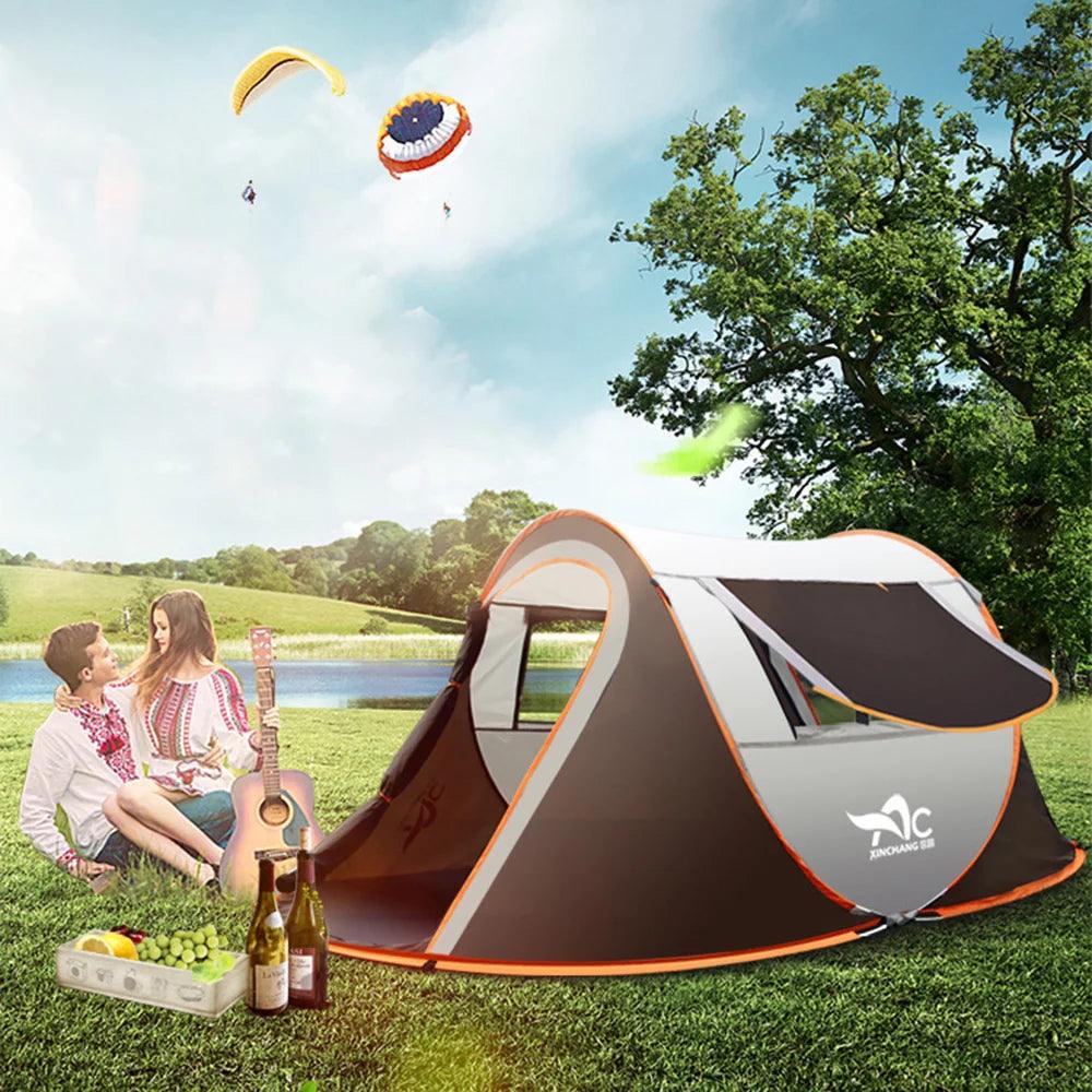 Outdoor Large Camping Tent Full-Automatic Instant Unfold WaterProof Tent Family Multi-Functional Portable Dampproof Tent - Outdoorsavage