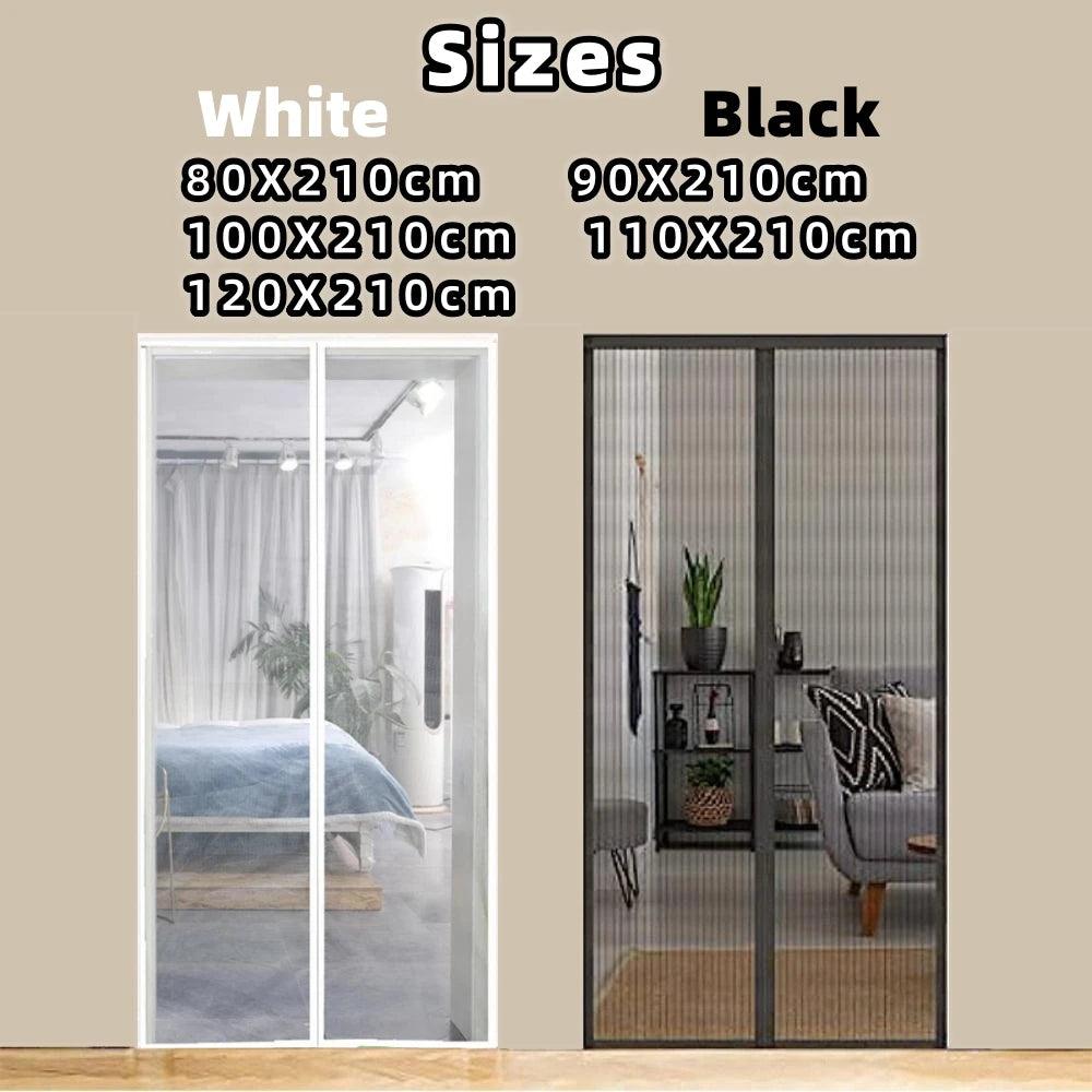 New No Punching Magnetic Screen Door Curtain Anti Mosquito Insect Fly Bug Automatic Closing Household Ventilation Door Curtain - Outdoorsavage