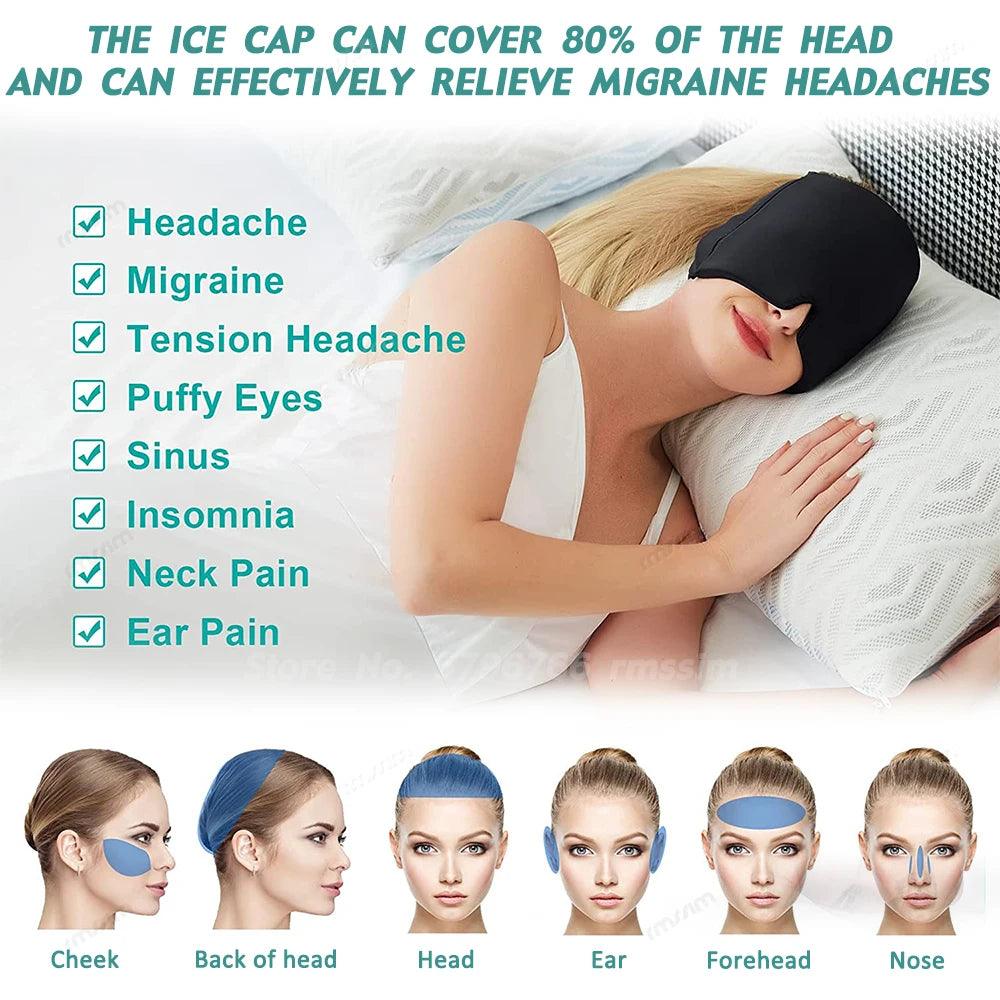 Migraine headache hat Gel Hot Cold Therapy - Outdoorsavage