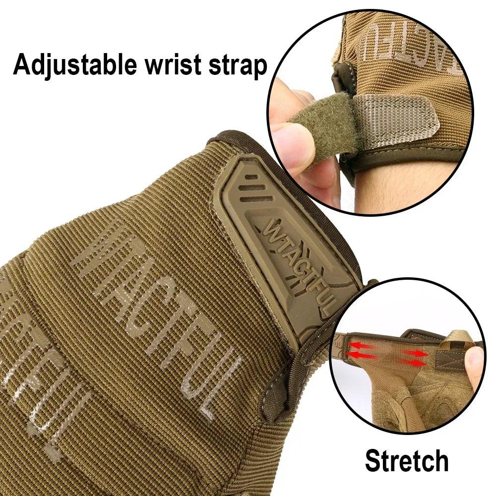 Outdoor Tactical Gloves Training Combat Sport Hiking Climbing Shooting Hunting Riding Cycling Full Finger Anti-Skid Mittens - Outdoorsavage