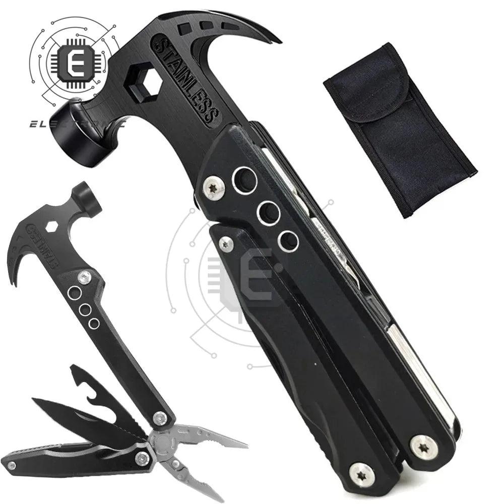 Multifunctional Pliers Multitool Claw Hammer Stainless Steel Tool With Sheath For Outdoor - Outdoorsavage