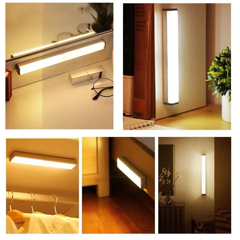 Night Light Motion Sensor Light Wireless LED TYPE-C Rechargeable Lamp Cabinet Wardrobe Lamp Staircase Backlight For Kitchen LED - Outdoorsavage