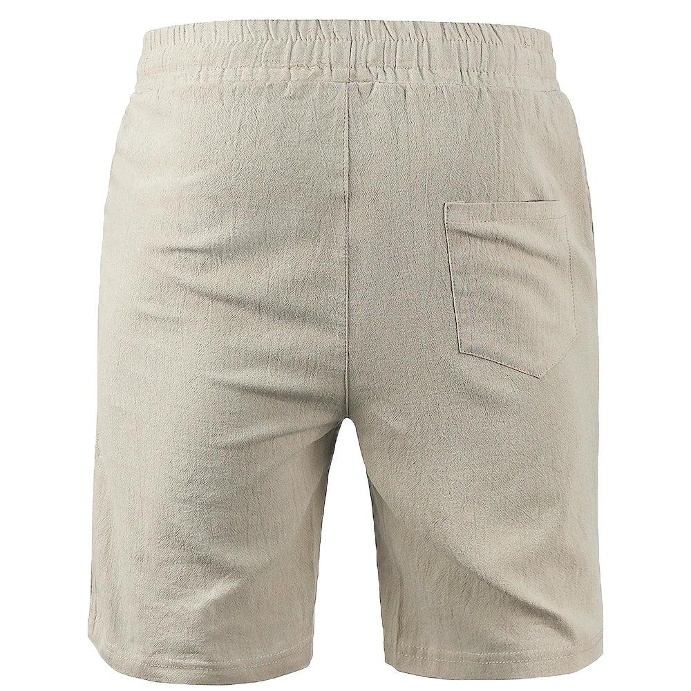 New Men's Cotton Linen Shorts Pants Male Summer Breathable Solid Color Linen Trousers Fitness Streetwear S-3XL - Outdoorsavage