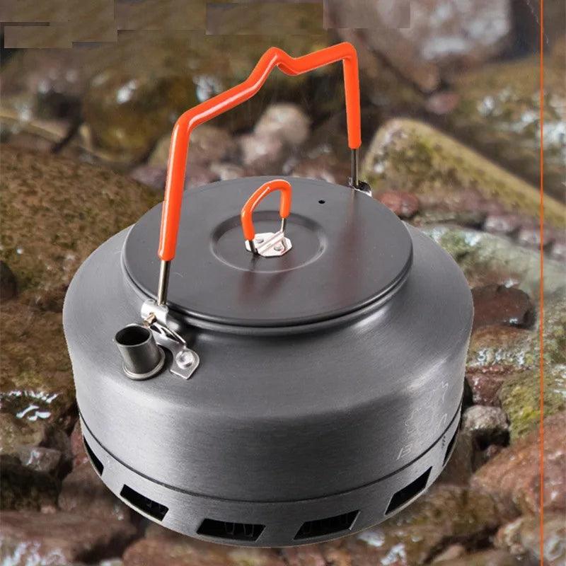 Outdoor Camping Portable Kettle 1.1L 1.6L Save Energy Collector Heat - Outdoorsavage