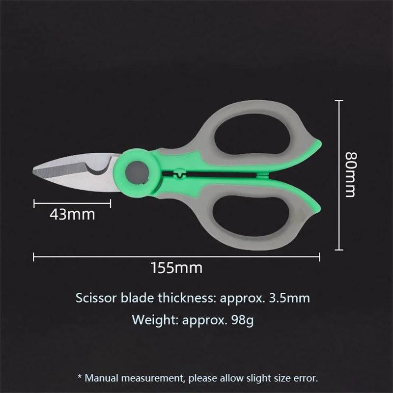 Stainless Steel Blade Straight Head Electrician Tools PP TPR Handle Wire Iron Fish Line Cable Scissor Household Multitool Cutter - Outdoorsavage