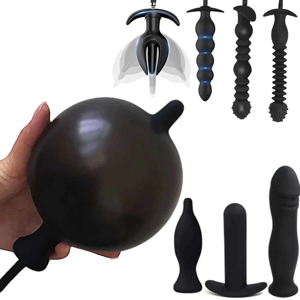 Inflatable Butt Plug With Pump