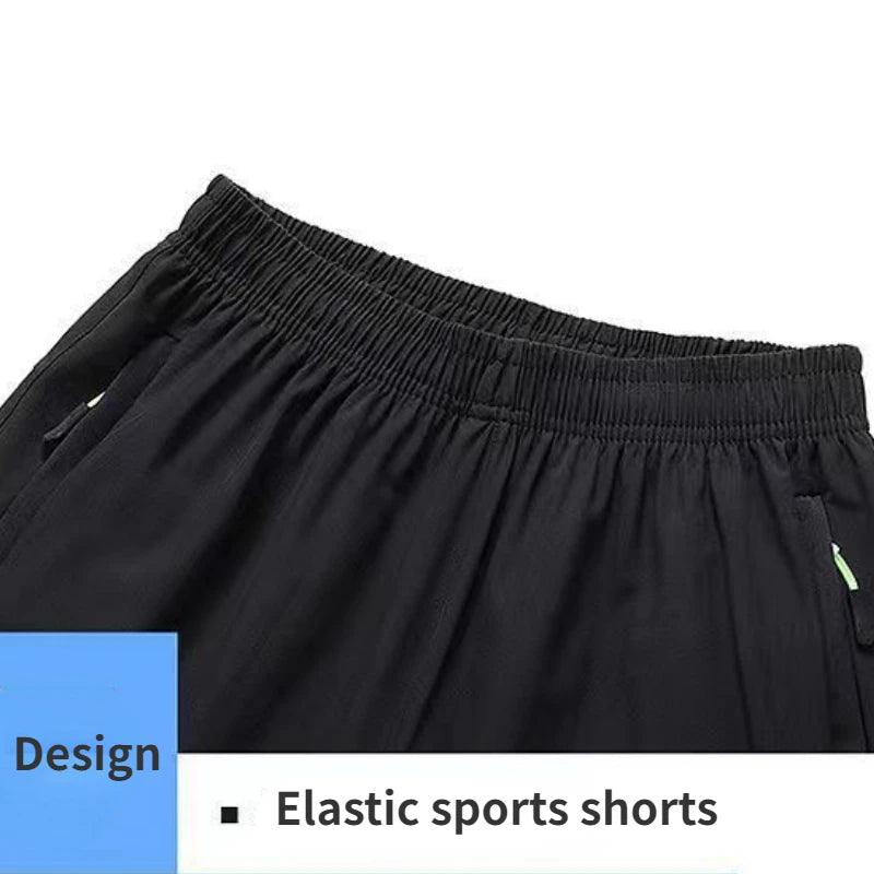 Ice Silk Beach Shorts Men Gym Casual Shorts Quick Dry Sweatpants Running Sports Short Pants Breathable Fitness Jogging Shorts - Outdoorsavage