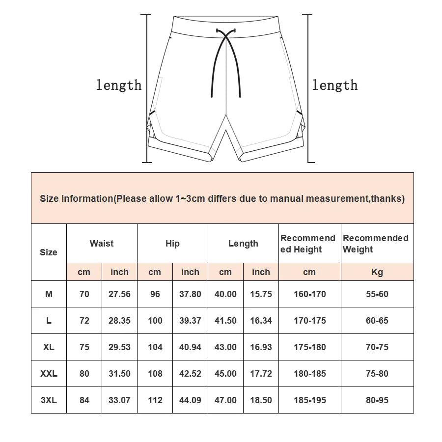 Camo Running Shorts Men Gym Sports Shorts 2 In 1 Quick Dry Workout Training Gym Fitness Jogging Short Pants Summer Men Shorts - Outdoorsavage