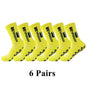 6Pairs/Lot 2023 New ANTI SLIP Tapedesign Football Socks Mid Calf Non-Slip Soccer Sport Cycling Sports Mens Sock EU38-45 - Outdoorsavage