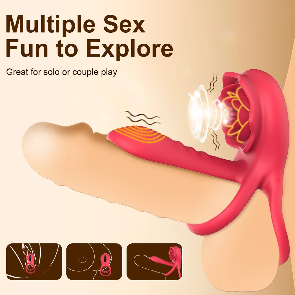 Rechargeable Vibrating Cock Ring for Couples