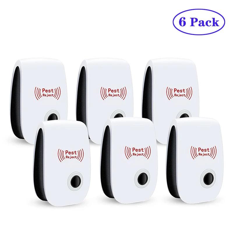 3/4/6 Pack Ultrasonic Electronic Mosquito Repellent Mouse Cockroach Spider Mosquito Repellent Household Insecticide - Outdoorsavage