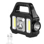 500LM USB Rechargeable Flashlight Waterproof 6 Gear COB/LED Torch Light Portable Powerful Lantern Solar Light for Camping Hiking - Outdoorsavage