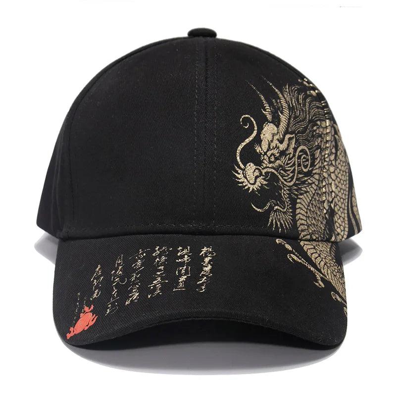 Printing Chinese Dragon Men's Baseball Caps Totem Belief Women's Cotton Snapback Hat Outdoor Sun Protection Gorras Trucker Cap - Outdoorsavage