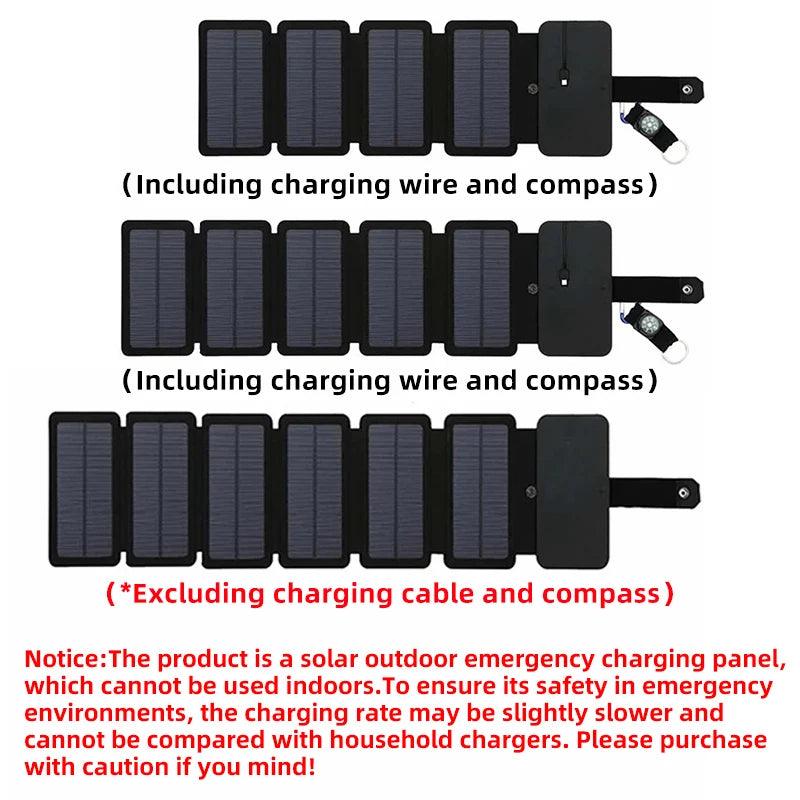 Outdoor Multifunctional Portable Solar Charging Panel Foldable 5V 1A USB Output Device Camping Tool High Power Output - Outdoorsavage