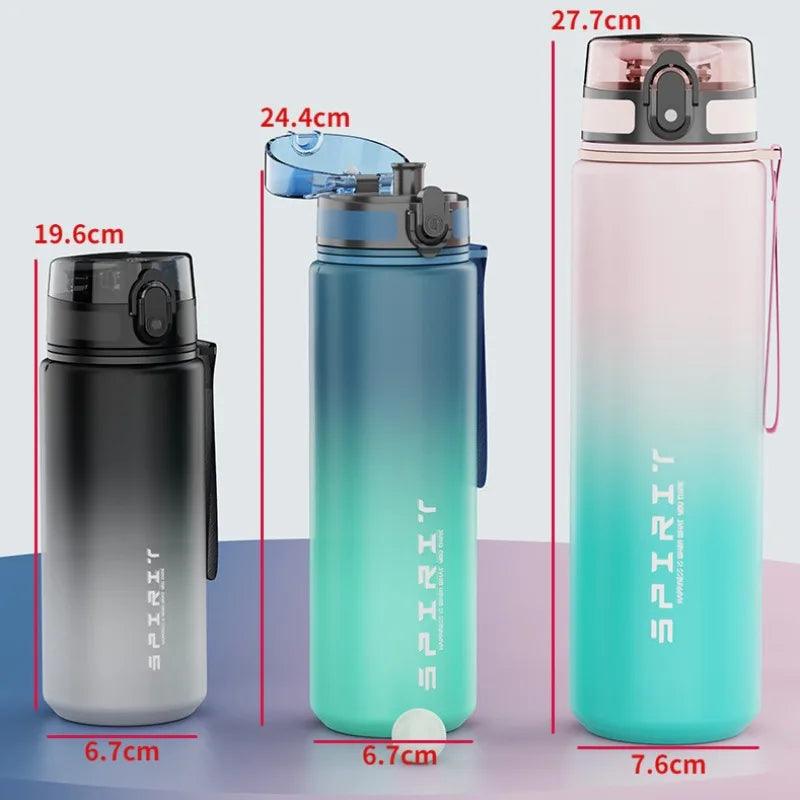 1 Liter Large Capacity Sports Water Bottle Leak Proof Colorful Plastic Cup Drinking Outdoor Travel Portable Gym Fitness Jugs - Outdoorsavage