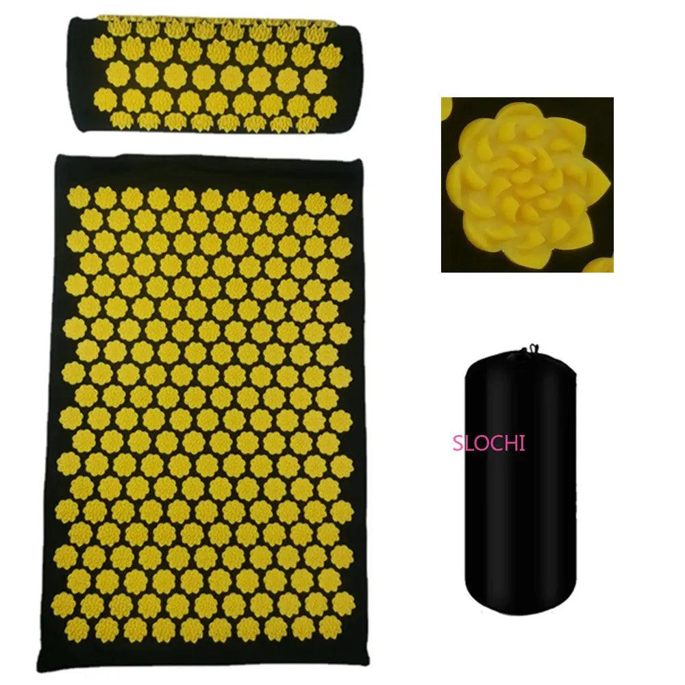 Massager Cushion Shakt Mat Massage Yoga Mat Acupressure Relieve Stress Back Body Pain Spike Mat Acupuncture Massage Mat - Outdoorsavage