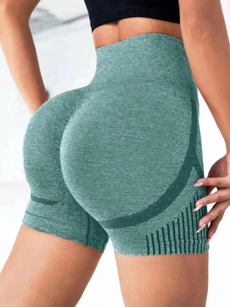 Women Yoga Shorts High Waist Workout Shorts Fitness Yoga Lift Butt Fitness Ladies Yoga Gym Running Short Pants Sportswear - Outdoorsavage