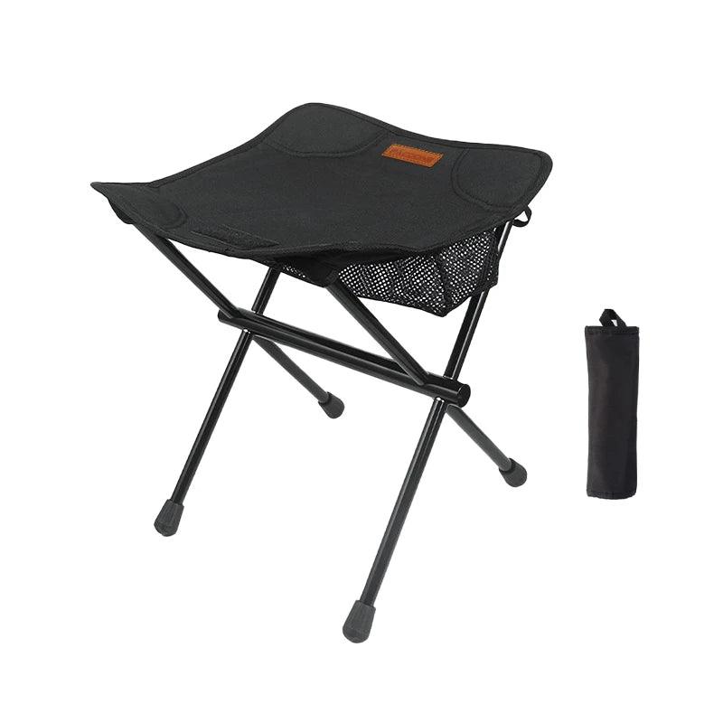 PACOONE Camping Portable Folding Stools Ultralight Aluminium Alloy Storage Chair MIni Fishing Chair Picnic Lighweight Furniture - Outdoorsavage