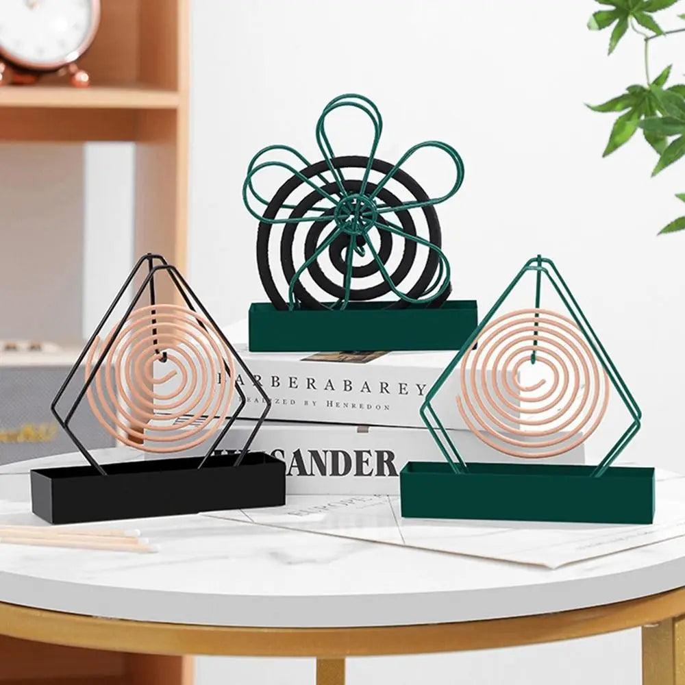 With Tray Mosquito Coil Holder Iron Anti-Mosquito Mosquito Incense Rack Ornaments Flower shape Mosquito Repellent - Outdoorsavage