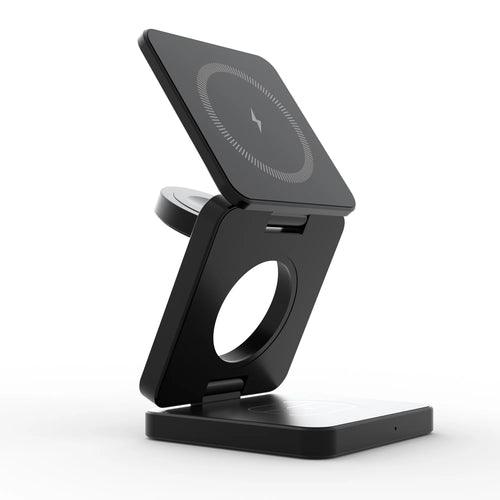 15W 3 in 1 Magnetic Wireless Charger Foldable Phone Charger Holder for - Outdoorsavage