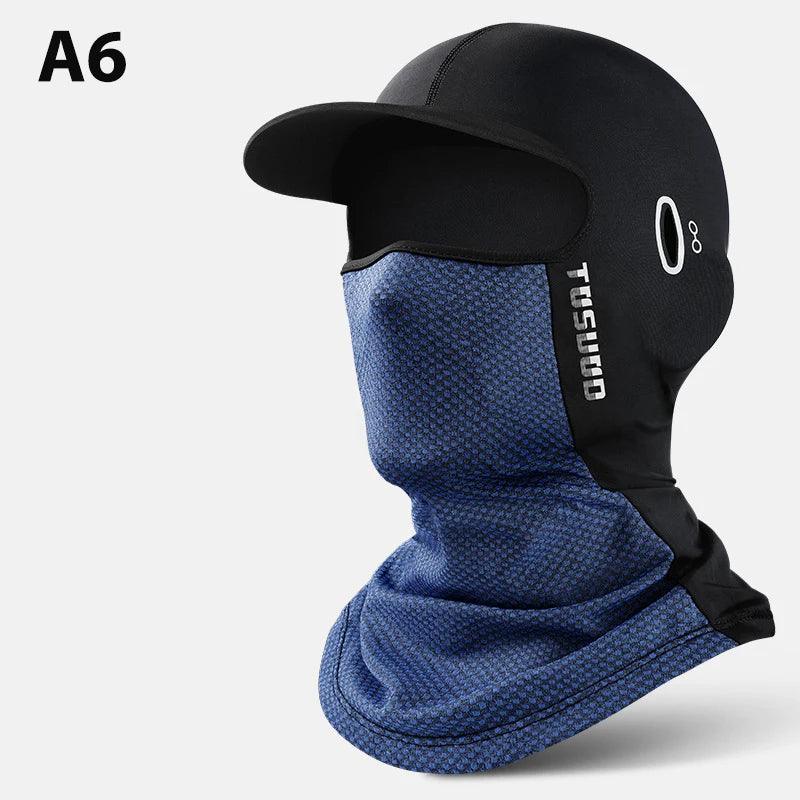 1pc Summer Ice Silk Sunscreen Headgear Motorcycle Helmet Lined Hood Equipment Bike Head Cover Tactical Cap Fishing Cycling - Outdoorsavage