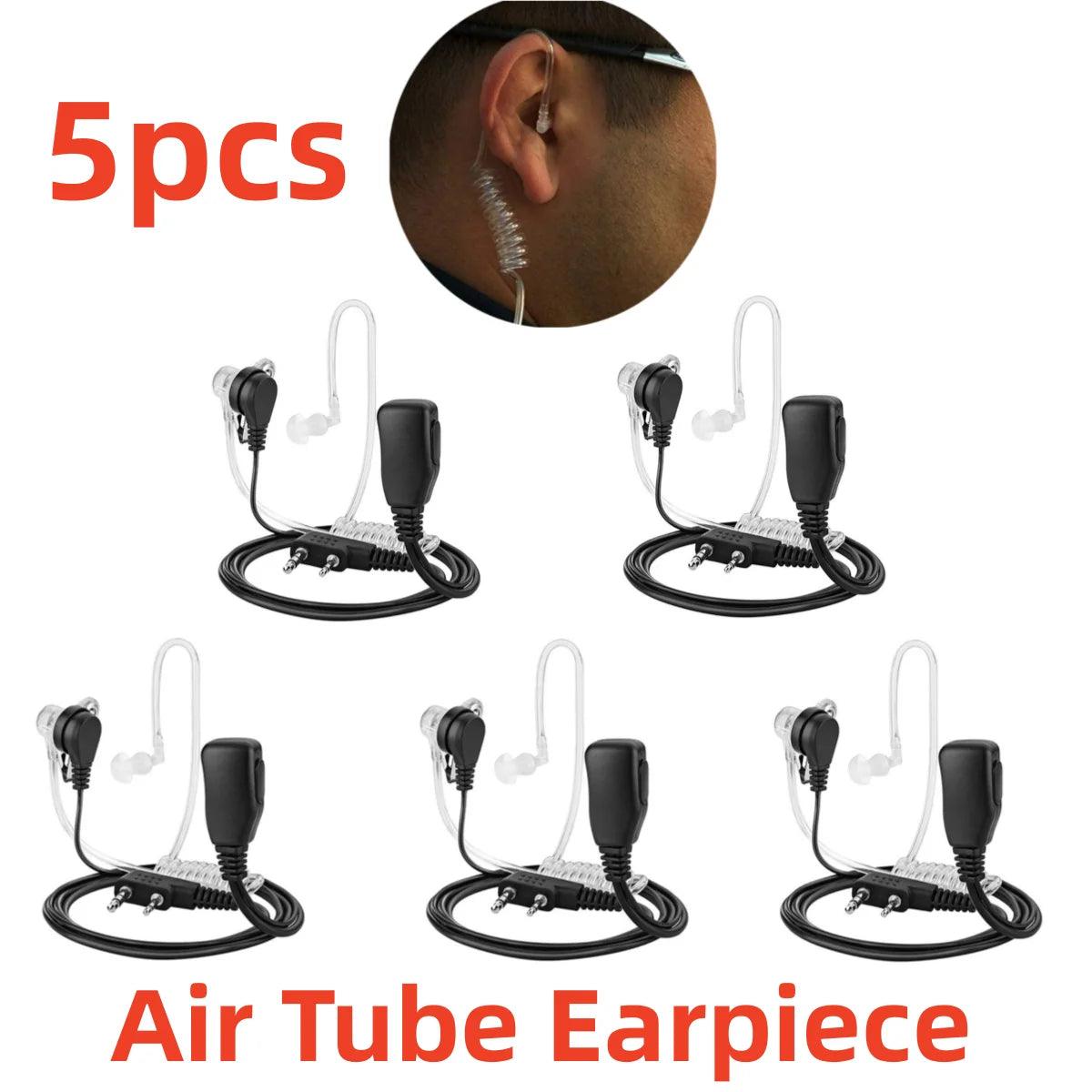 2-pin concealed acoustic trachea FBI Headphone Headphone Security Agent Headphone Headphone microphone earbuds Intercom - Outdoorsavage