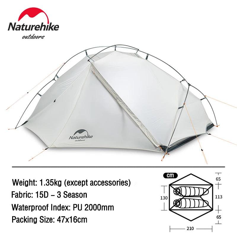 Naturehike VIK Tent 1 2 Person Ultralight Tent Portable Camping Tent Airy Fishing Tent Waterproof Traveling Hiking Outdoor Tent - Outdoorsavage