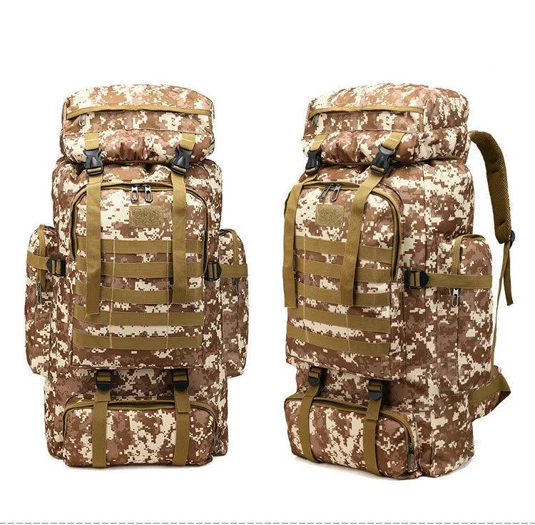 Outdoor Camouflage Men's Backpack, Large Space Waterproof Outdoor Military Backpack, Men's Travel Backpack, Hiking Backpack - Outdoorsavage