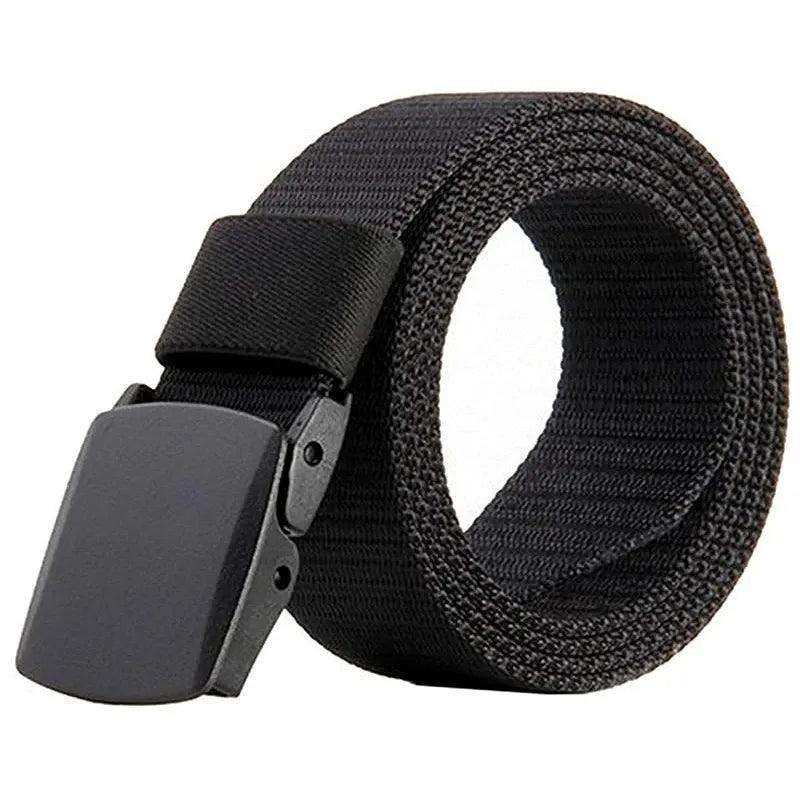 Nylon Canvas Breathable Military Tactical Men Waist Belt With Plastic Black Buckle - Outdoorsavage