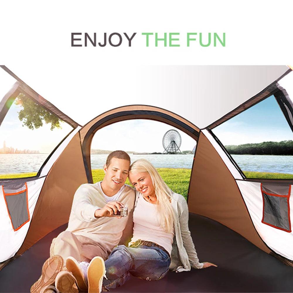 Outdoor Large Camping Tent Full-Automatic Instant Unfold WaterProof Tent Family Multi-Functional Portable Dampproof Tent - Outdoorsavage