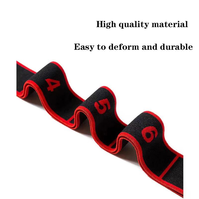 8 Section Style Dance Yoga Stretching Belt Yoga Pilates Fitness Tension Belt Digital Stretching Elasticity - Outdoorsavage