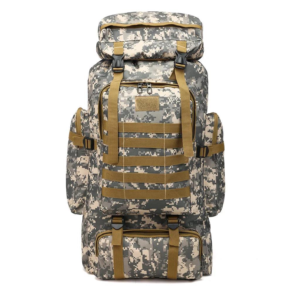 Outdoor Camouflage Men's Backpack, Large Space Waterproof Outdoor Military Backpack, Men's Travel Backpack, Hiking Backpack - Outdoorsavage