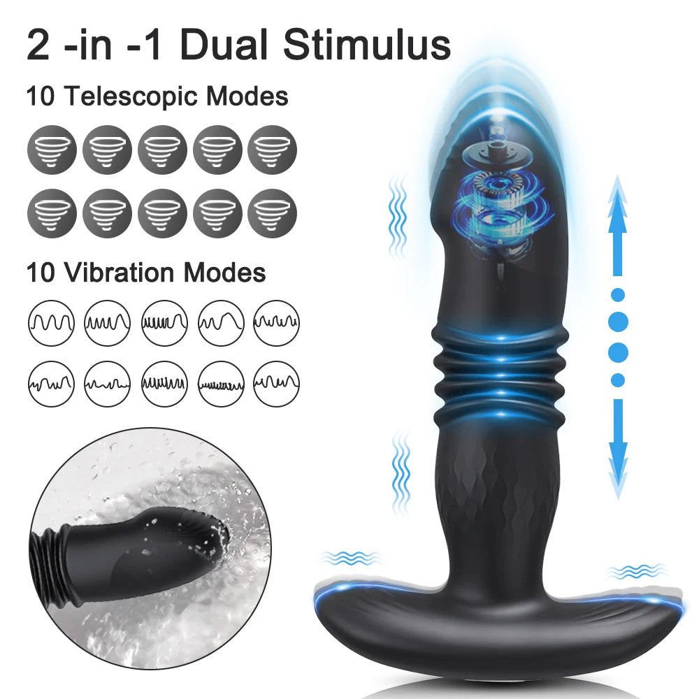 Vibrating Butt Plug Remote Sex Toy for Women Anal Prostate Massager