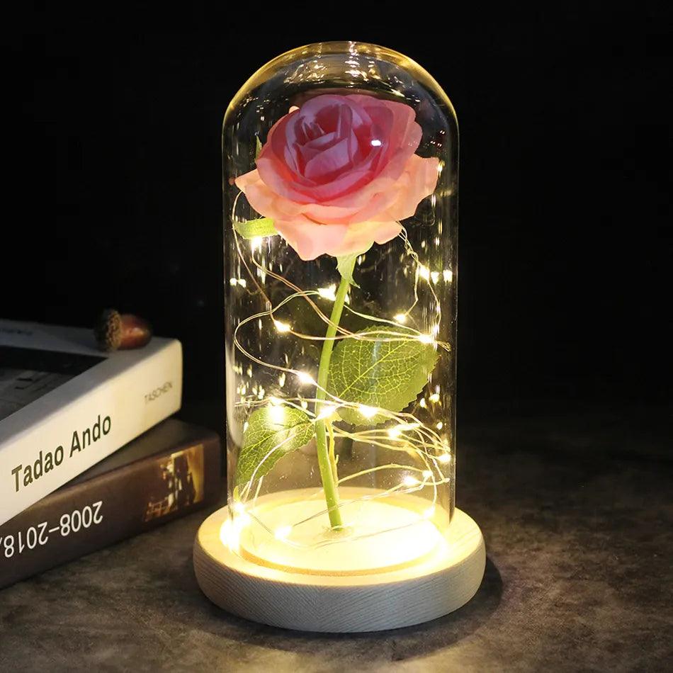 Drop shipping Galaxy Rose Artificial Flowers Beauty and the Beast Rose Wedding Decor Creative Valentine's Day Mother's Gift - Outdoorsavage