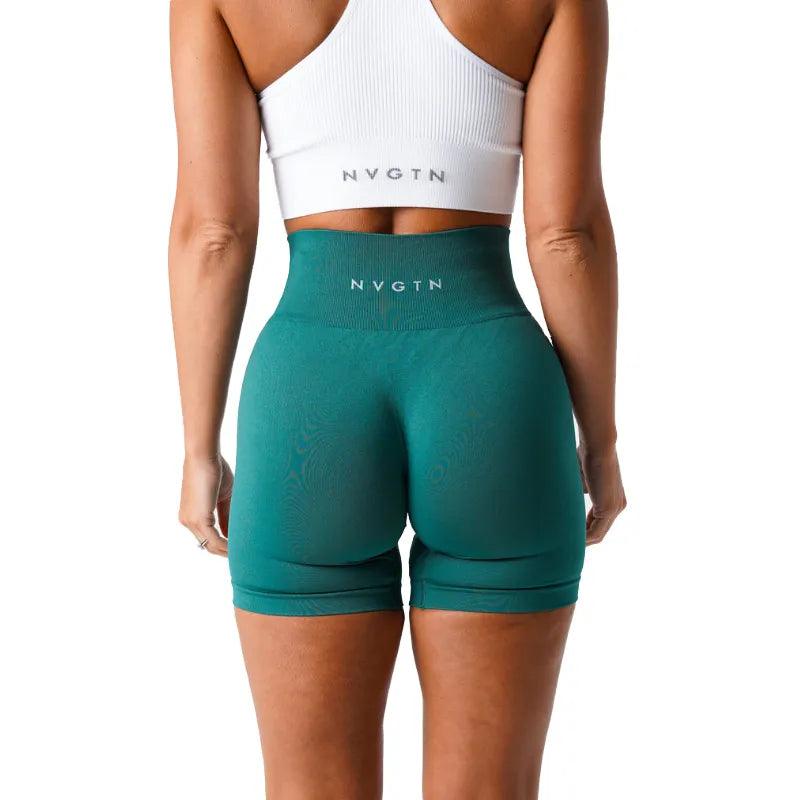 NVGTN Spandex Solid Seamless Shorts Women Soft Workout Tights Fitness Outfits Yoga Pants Gym Wear - Outdoorsavage