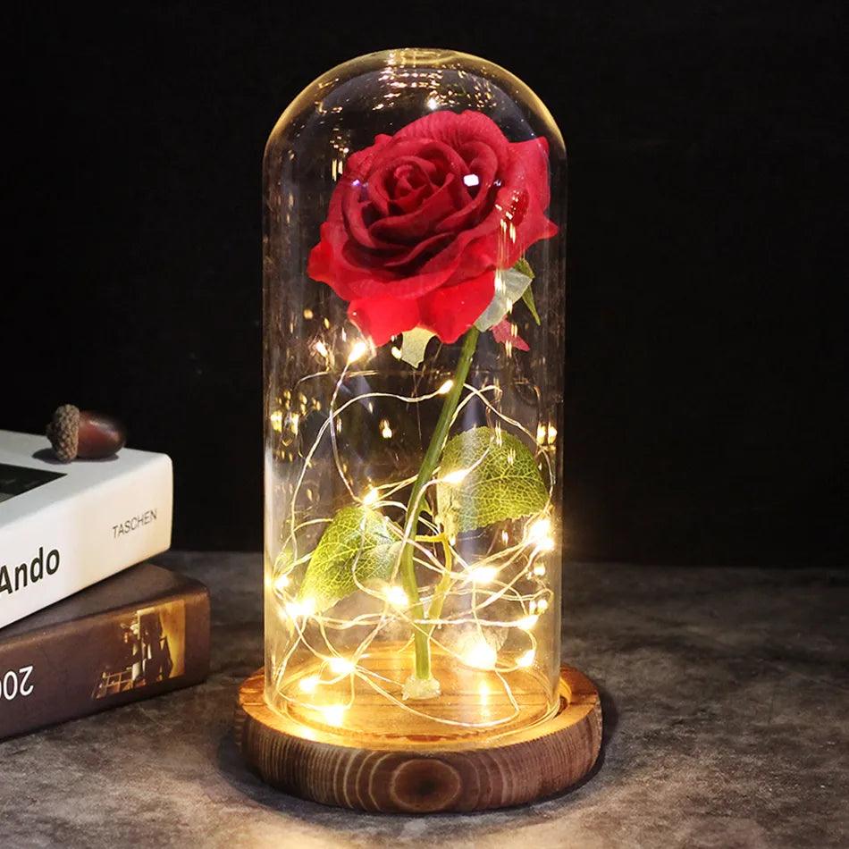 Drop shipping Galaxy Rose Artificial Flowers Beauty and the Beast Rose Wedding Decor Creative Valentine's Day Mother's Gift - Outdoorsavage