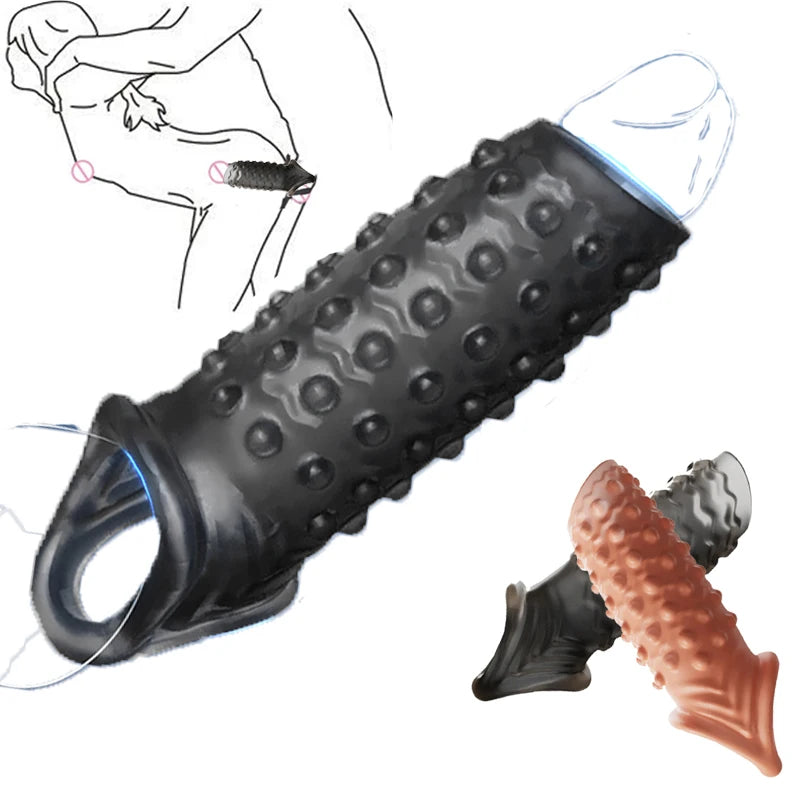 Sex Toys for Men Delay Condom Penis Sleeve Extension
