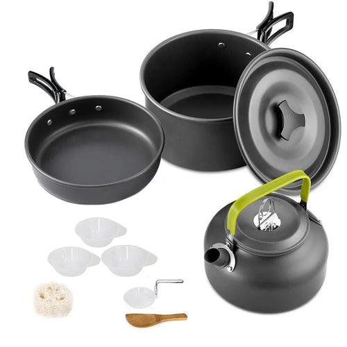 Outdoor camping cooking set outdoor water boiling and vegetable frying - Outdoorsavage