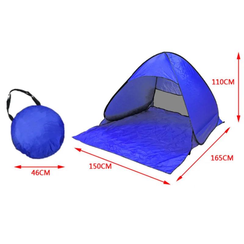 Automatic Instant Pop Up Tent Potable Beach Tent Lightweight Outdoor UV Protection Camping Fishing Tent Sun Shelter - Outdoorsavage